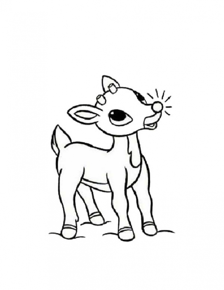 Free printable rudolph coloring page