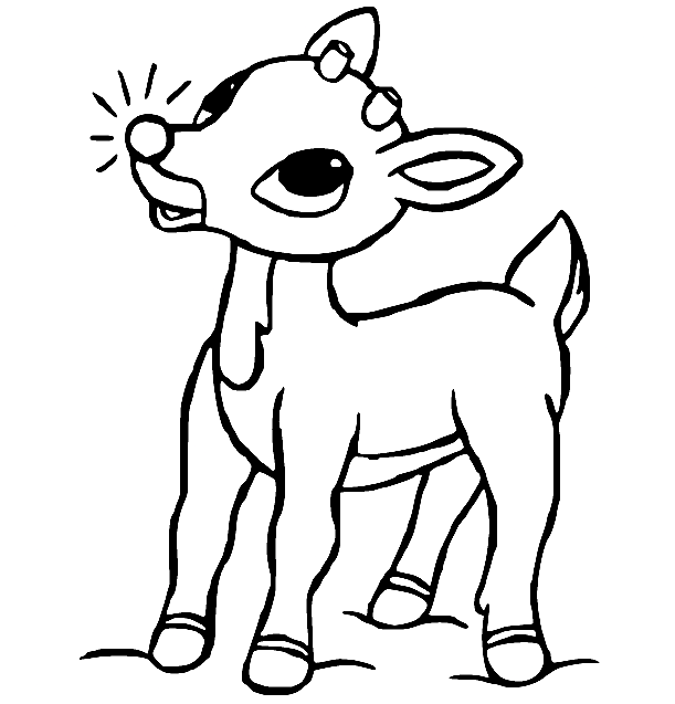 Rudolph coloring pages printable for free download