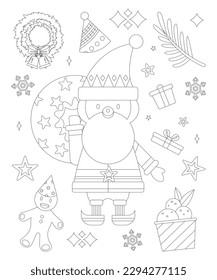 Printable christmas day coloring pages stock illustration