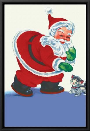 Santas green gloves print