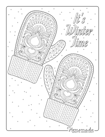 Free printable winter coloring pages for kids adults