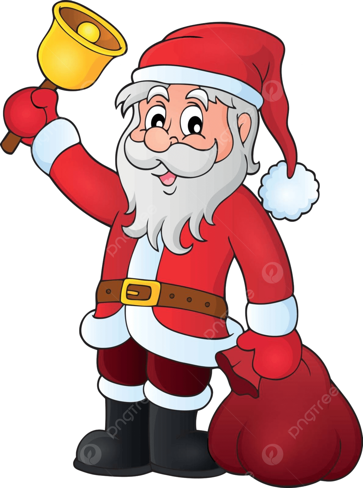 Santa claus with bell theme image gloves season xmas vector gloves season xmas png and vector with transparent background for free download