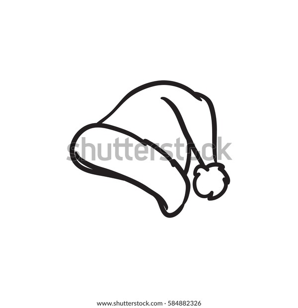 Santa hat outline images stock photos d objects vectors