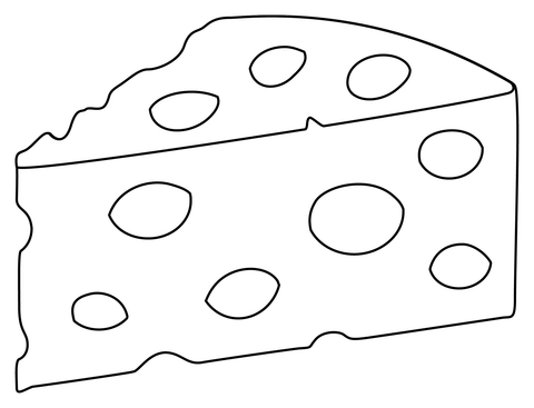 Cheese wedge coloring page free printable coloring pages