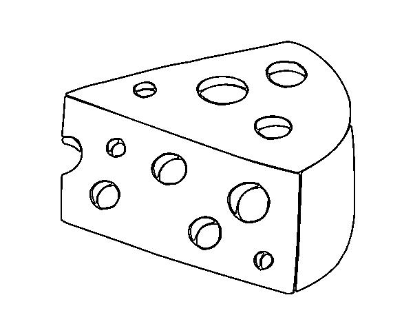 Gruyãre cheese coloring page