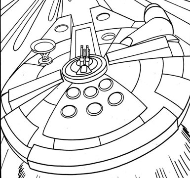 Millennium falcon colouring page s blog