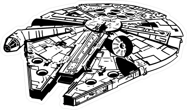 Millennium falcon decal sticker