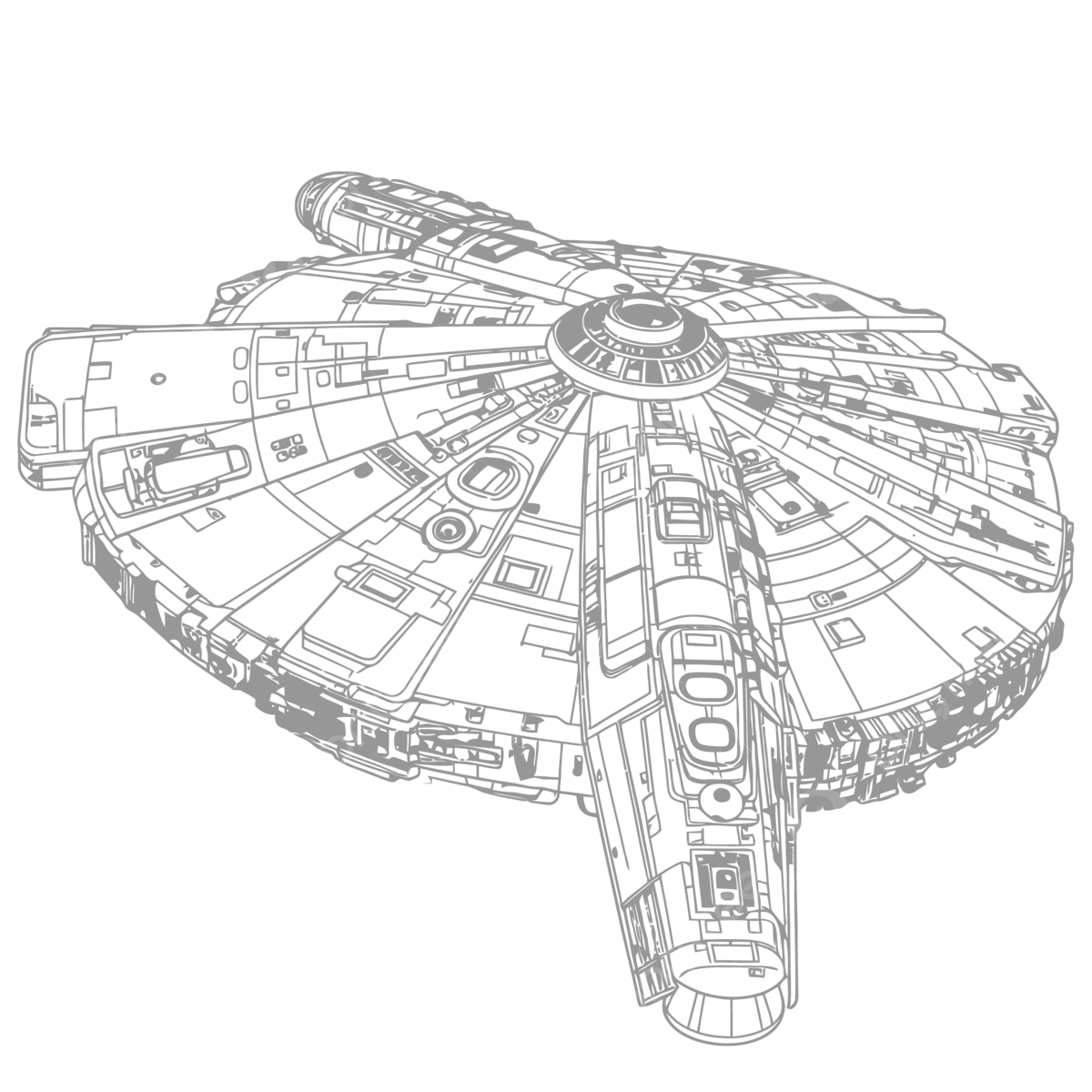 Printable millennium falcon millennium force flyer model free outline sketch drawing vector wing drawing fly drawing table drawing png and vector with transparent background for free download