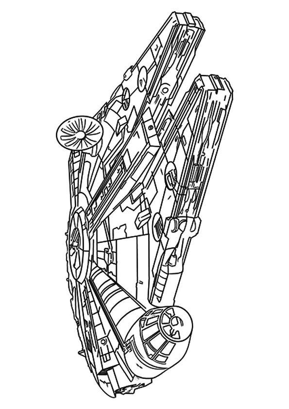 Millennium falcon coloring page