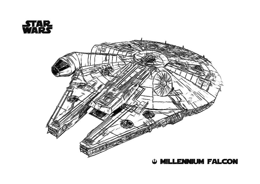 Millennium falcon digital art by dennson creative