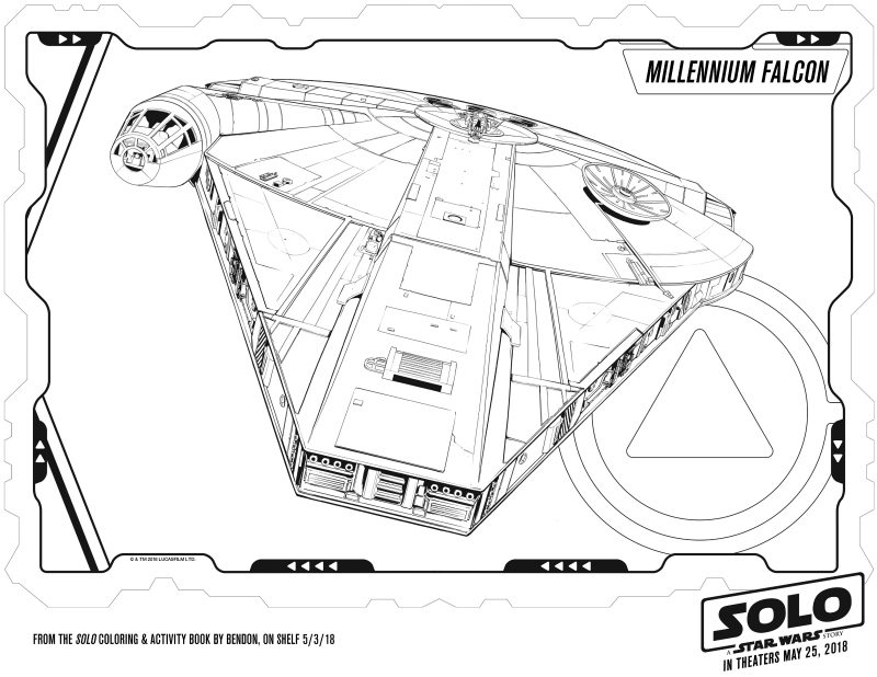 Millennium falcon coloring page