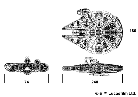 Star wars millennium falcon full color photos page