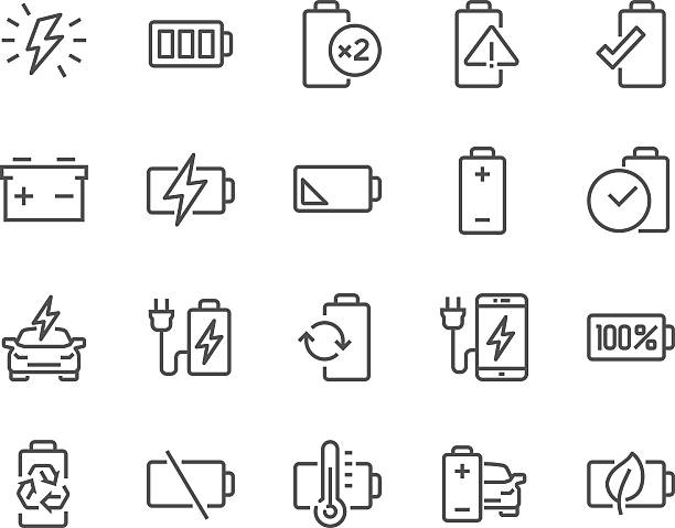 Battery icon stock illustrations royalty