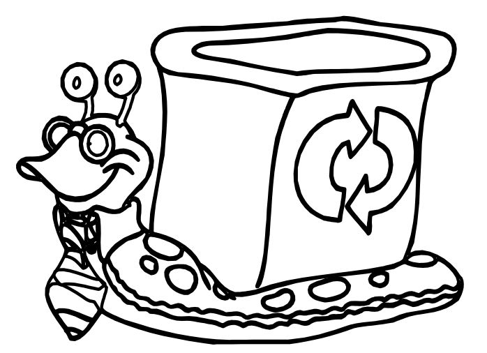 Recycling coloring pages