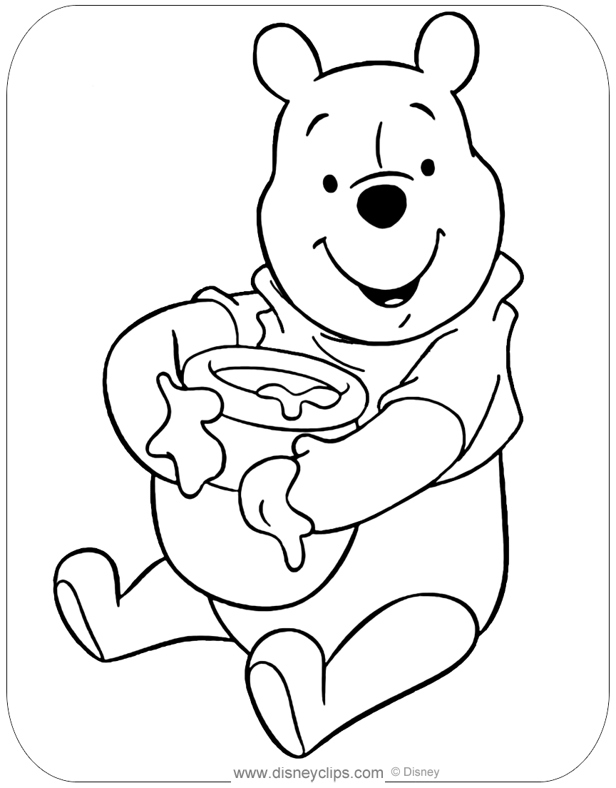 Winnie the pooh honey coloring pages