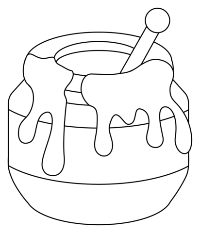 Honey pot emoji coloring page free printable coloring pages