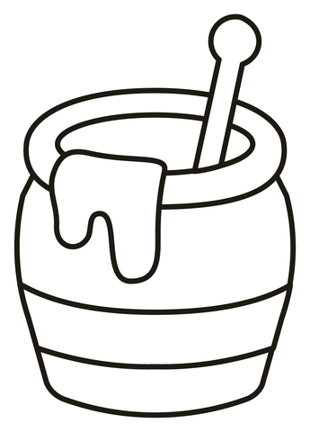 Honey pot coloring page free printable coloring pages