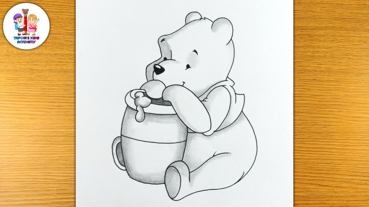 How to draw winnie the pooh with honey pot