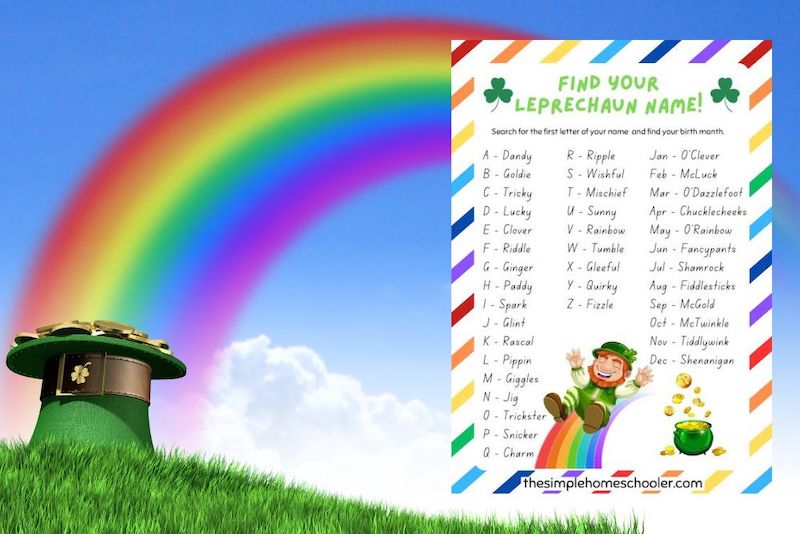 Hilarious free what is your leprechaun name printable