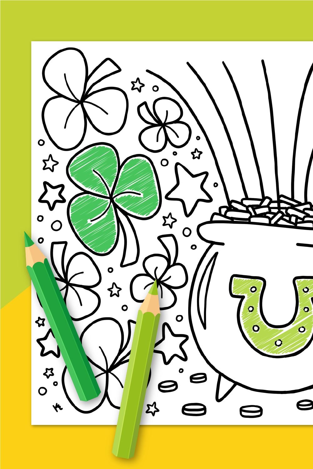 Free printable st patricks day coloring page