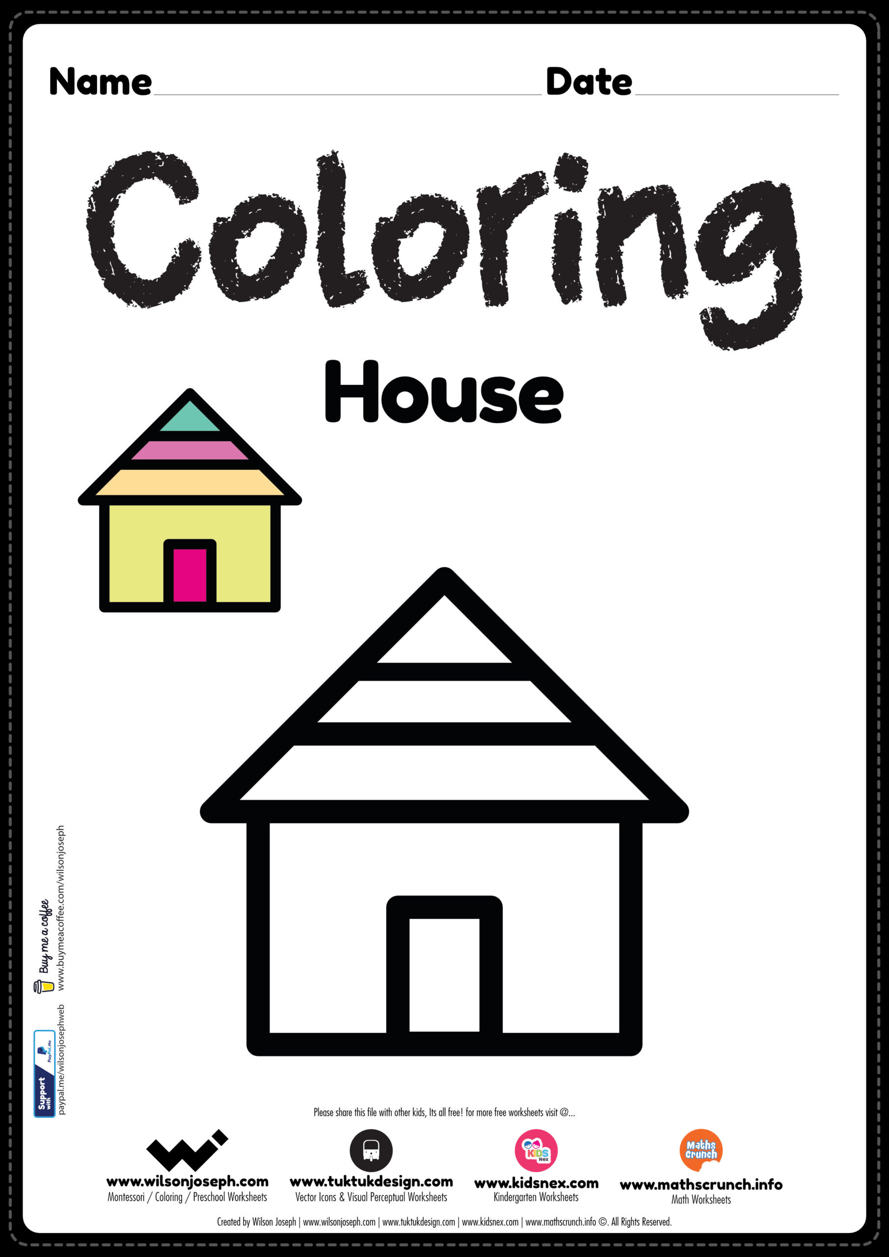 House coloring page