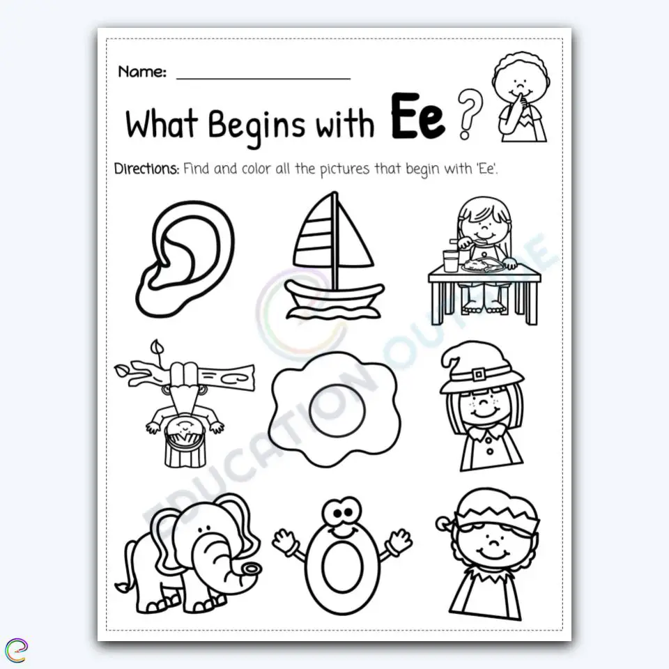 Letter e