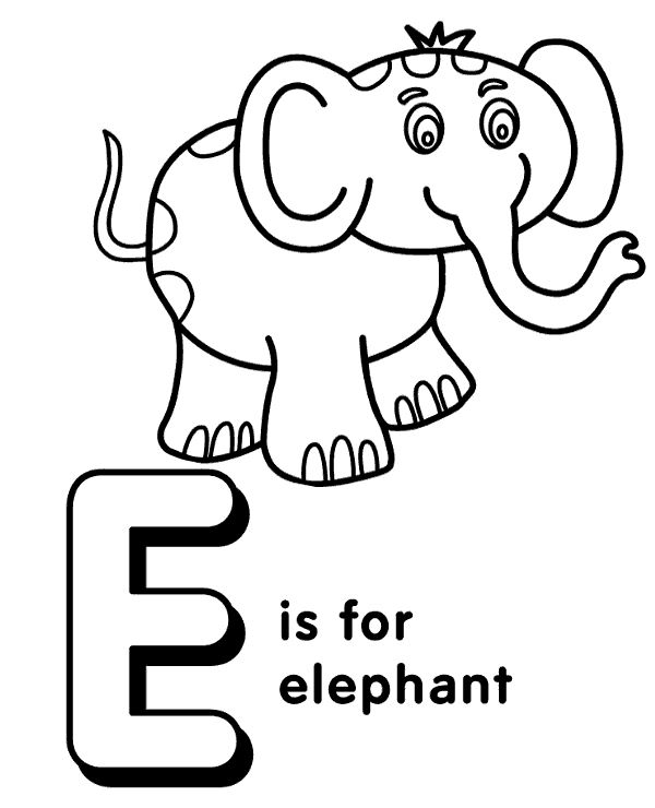 E for elephant