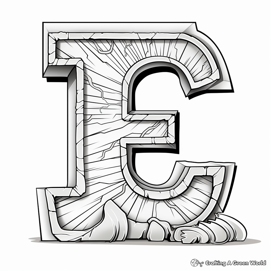 Letter e coloring pages