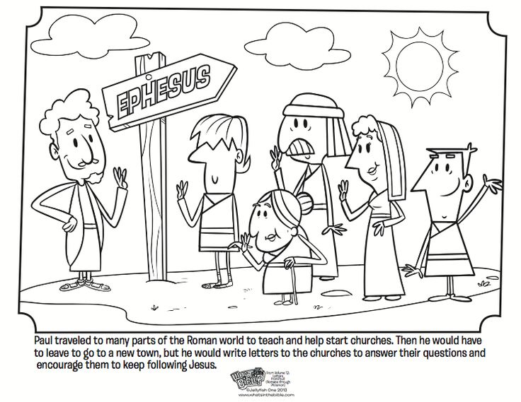 Paul and the church coloring page