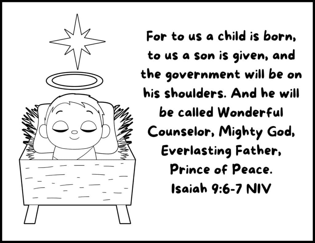 Free christmas bible coloring pages