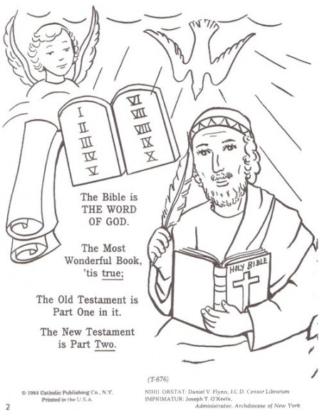 Coloring book about the bible