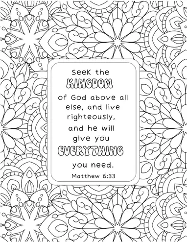 Free printable bible verse coloring pages