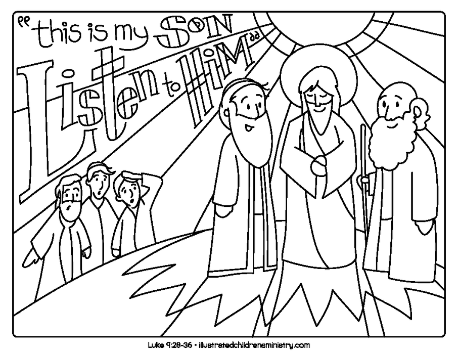 Bible story coloring pages winter