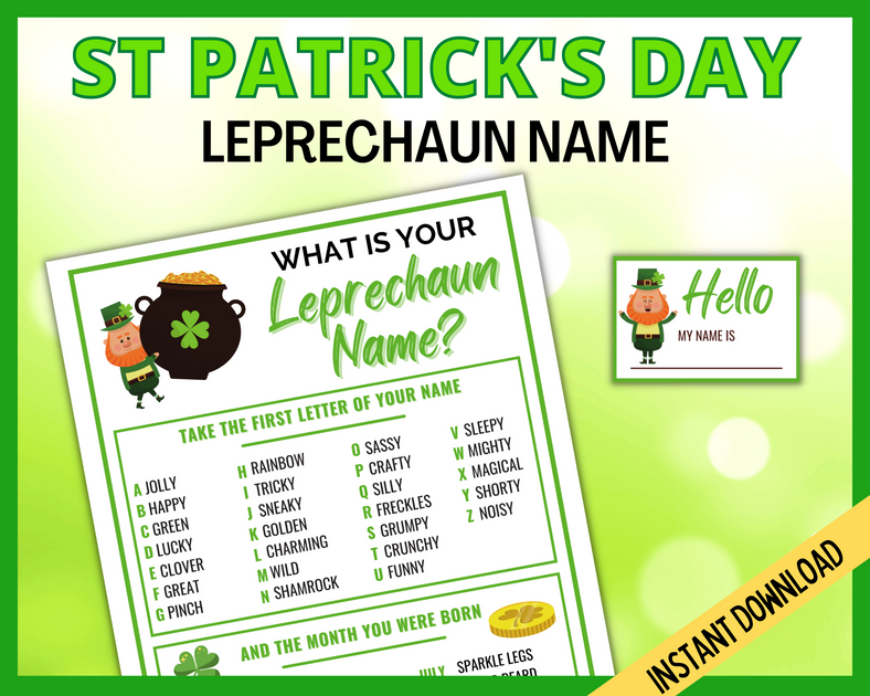 St patricks day whats your leprechaun name