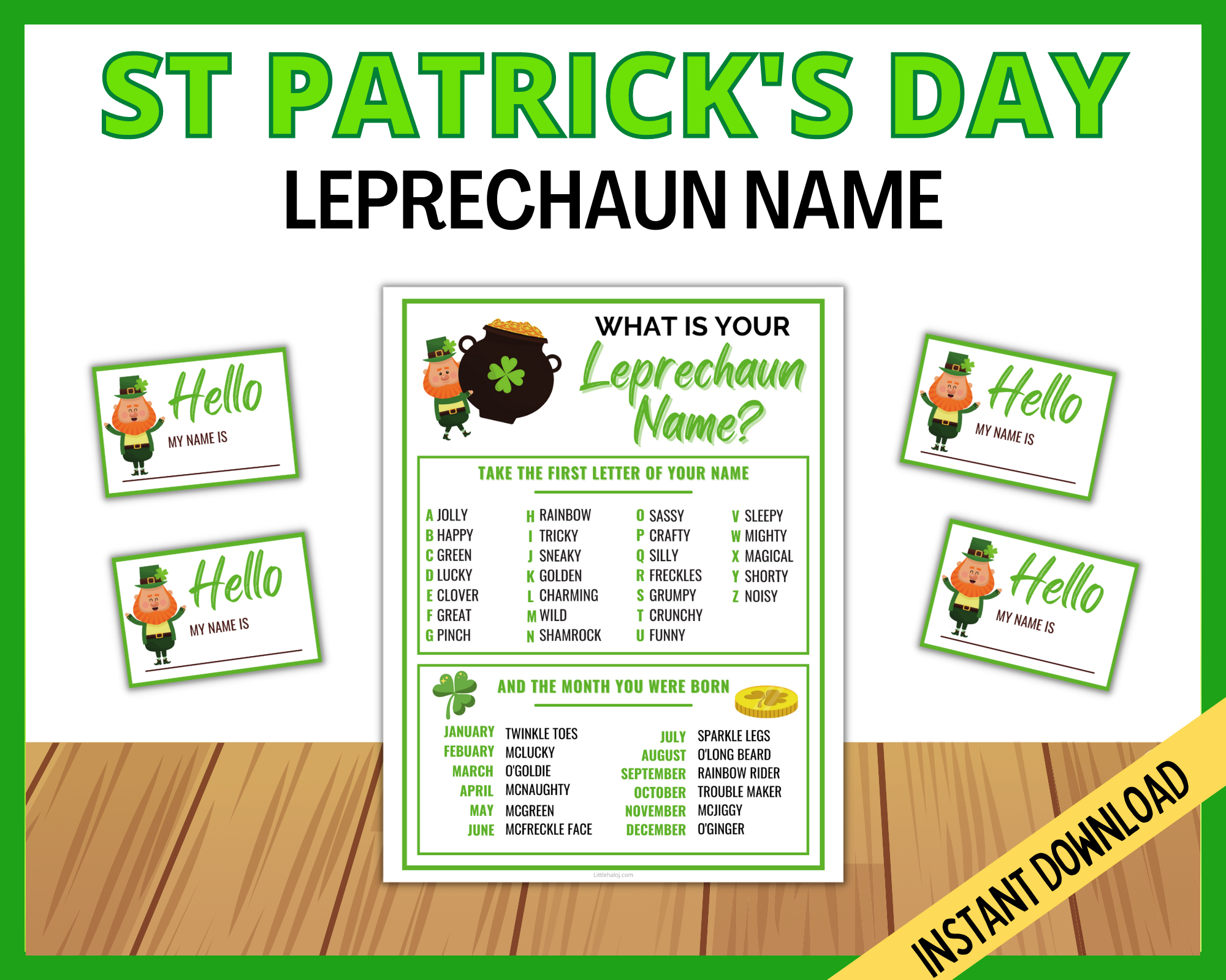 St patricks day whats your leprechaun name