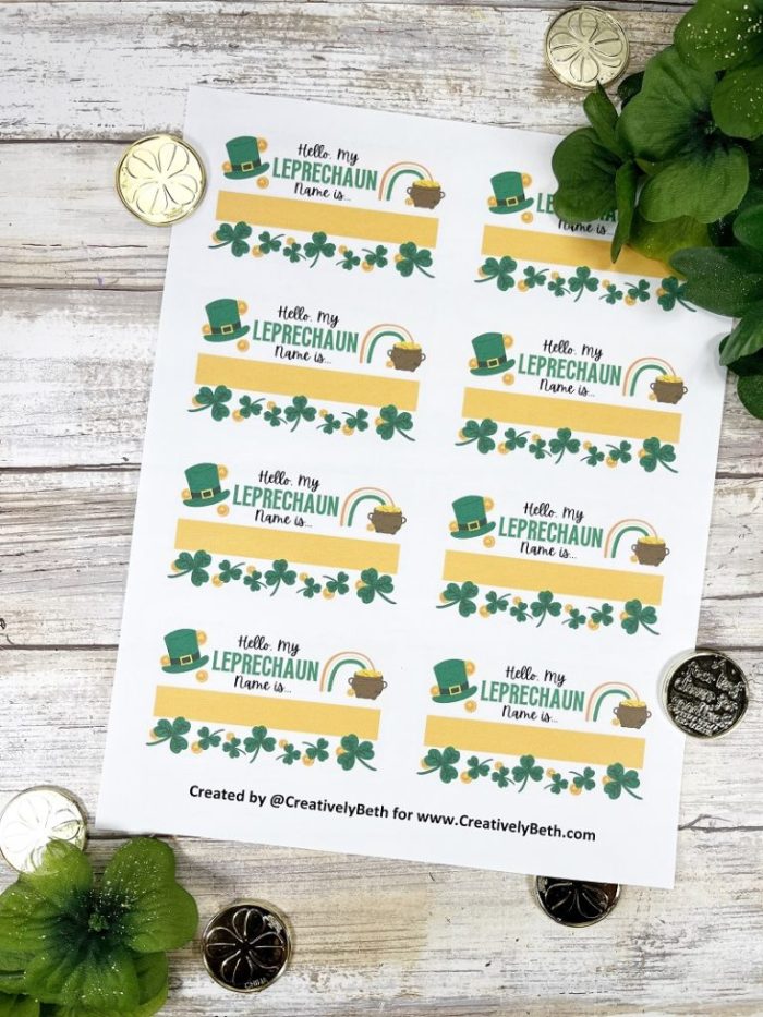 What is your leprechaun name free printable