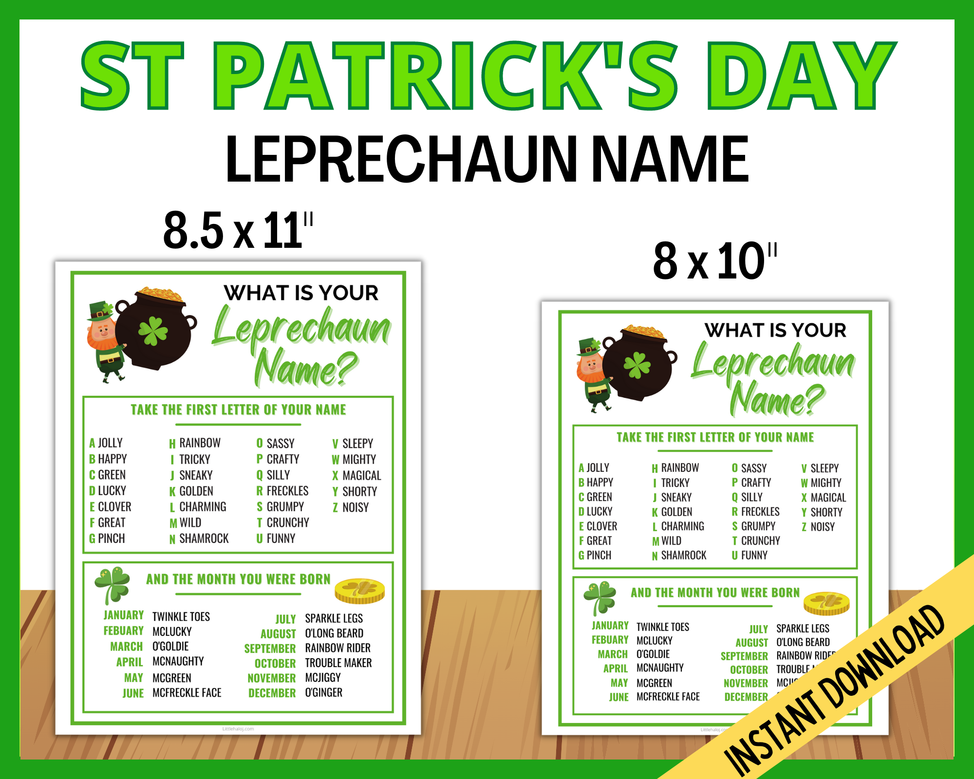 St patricks day whats your leprechaun name