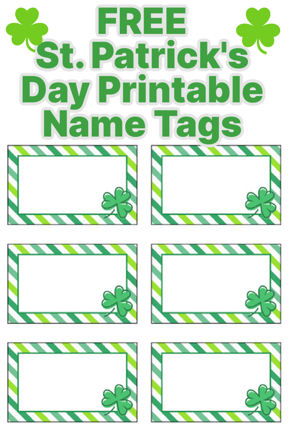 St patricks day printable name tags and party ideas