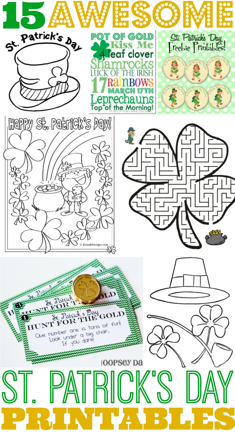 Awesome st patricks day free printables for kids