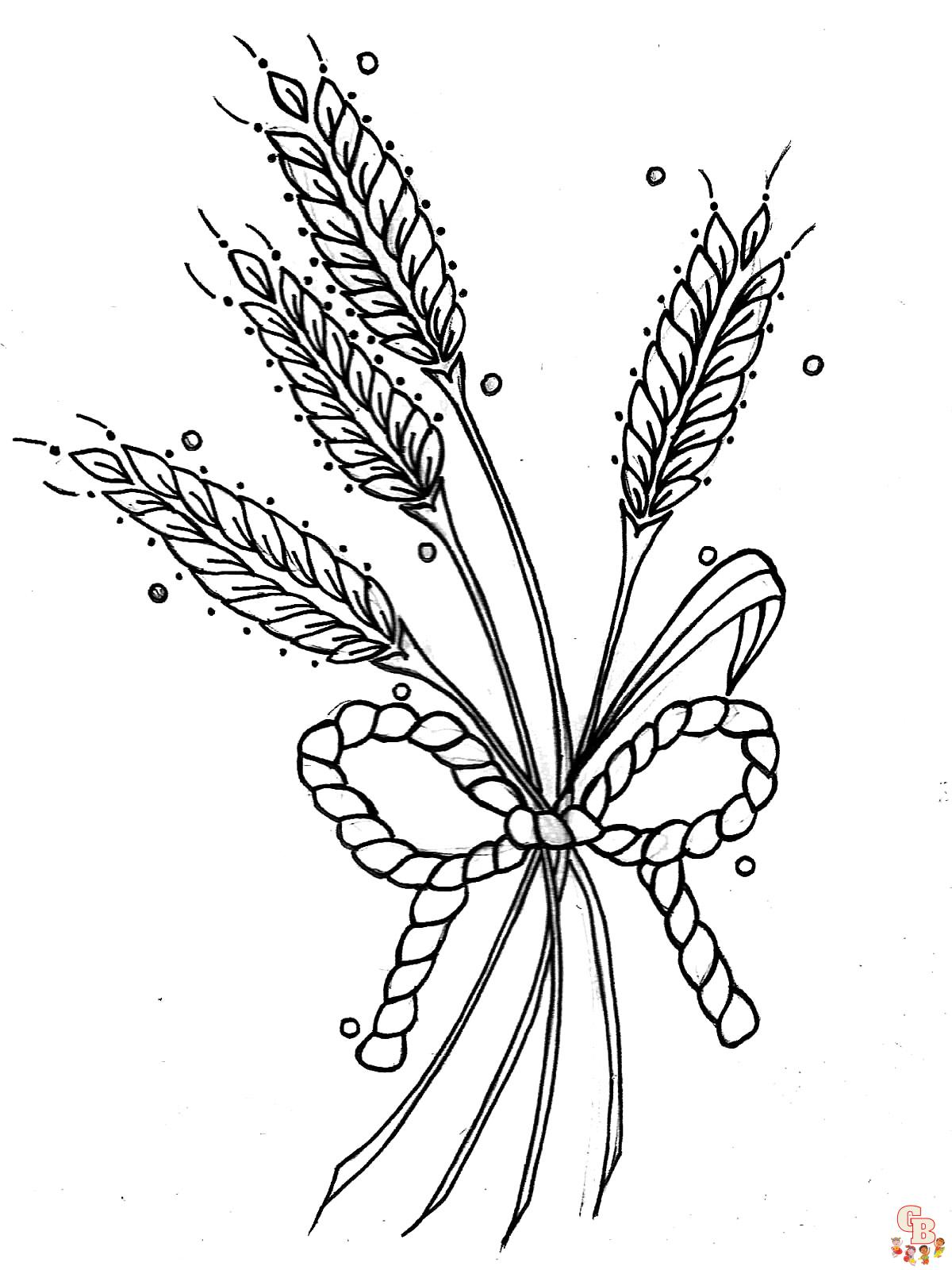 Wheat coloring pages printable and free for kids