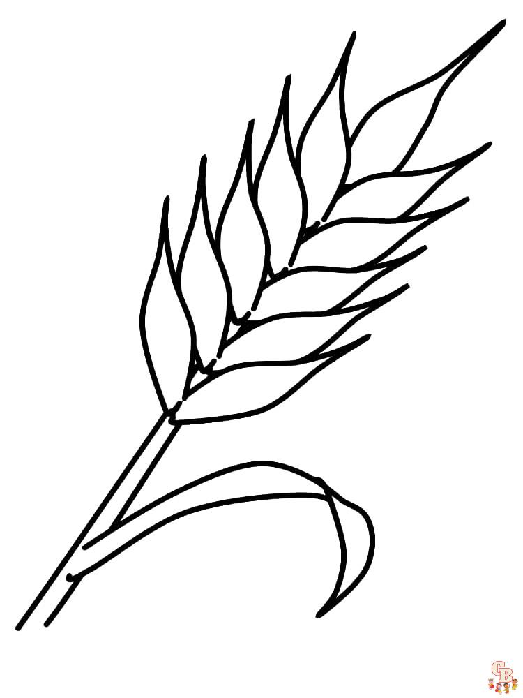 Wheat coloring pages printable and free for kids