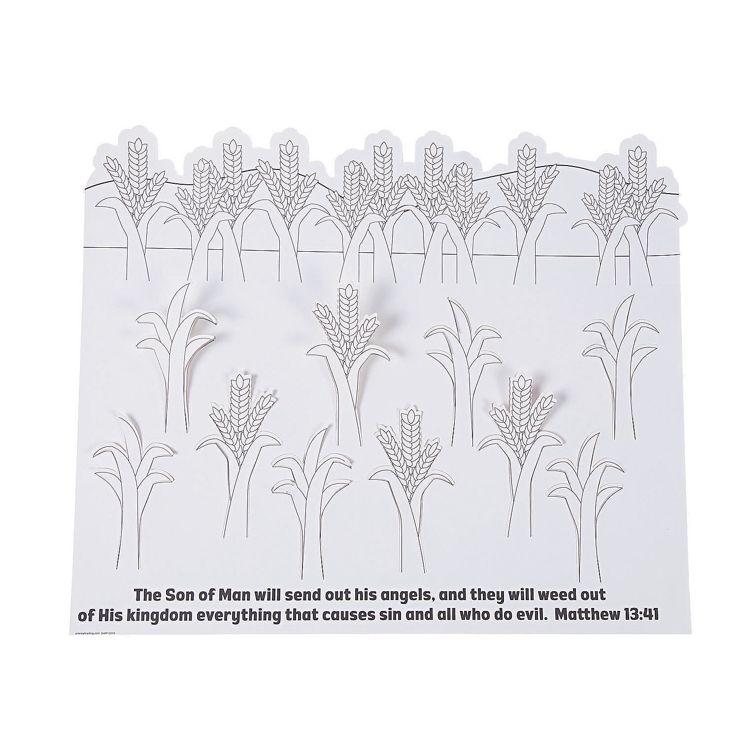 D color your own parable of wheat weeds craft kits misc cyo