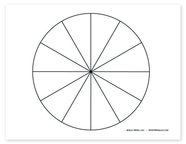 Blank color wheel printables