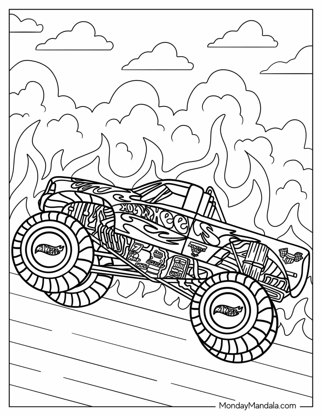 Hot wheels coloring pages free pdf printables