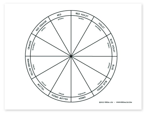 Blank color wheel printables