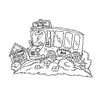 The wheels on the bus coloring page back