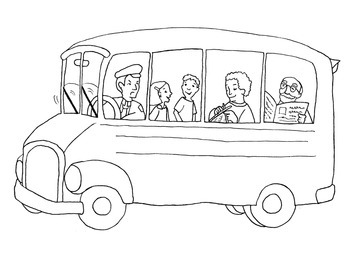 The wheels on the bus song with coloring page by learning to teach music