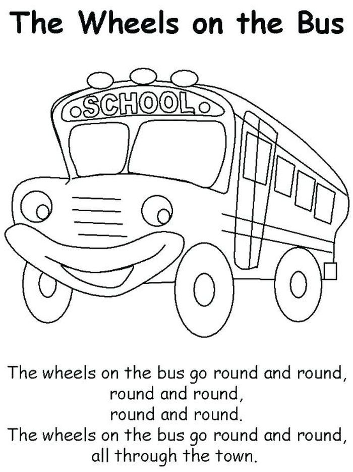 Bus coloring pages collection pdf