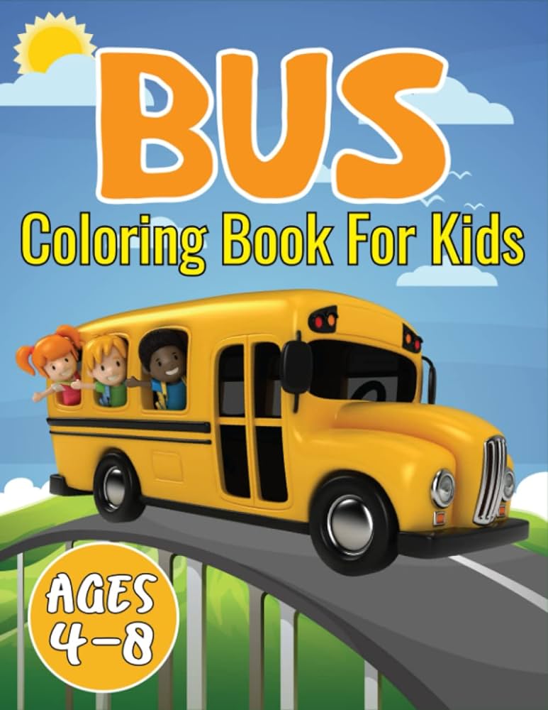 Bus coloring book for kids amazing school bus coloring pages