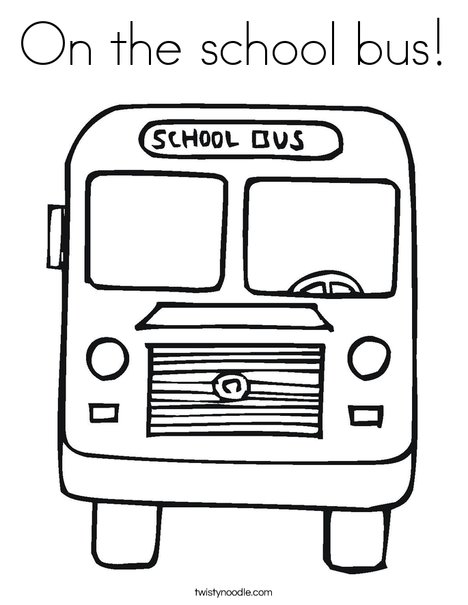 On the school bus coloring page